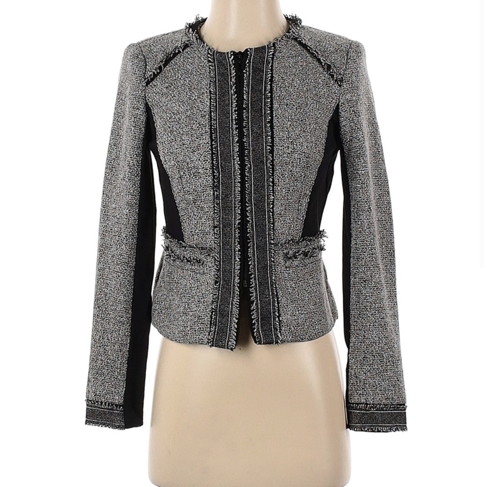 White House Black Market WHBM Women’s Tweed blazer jacket size 4